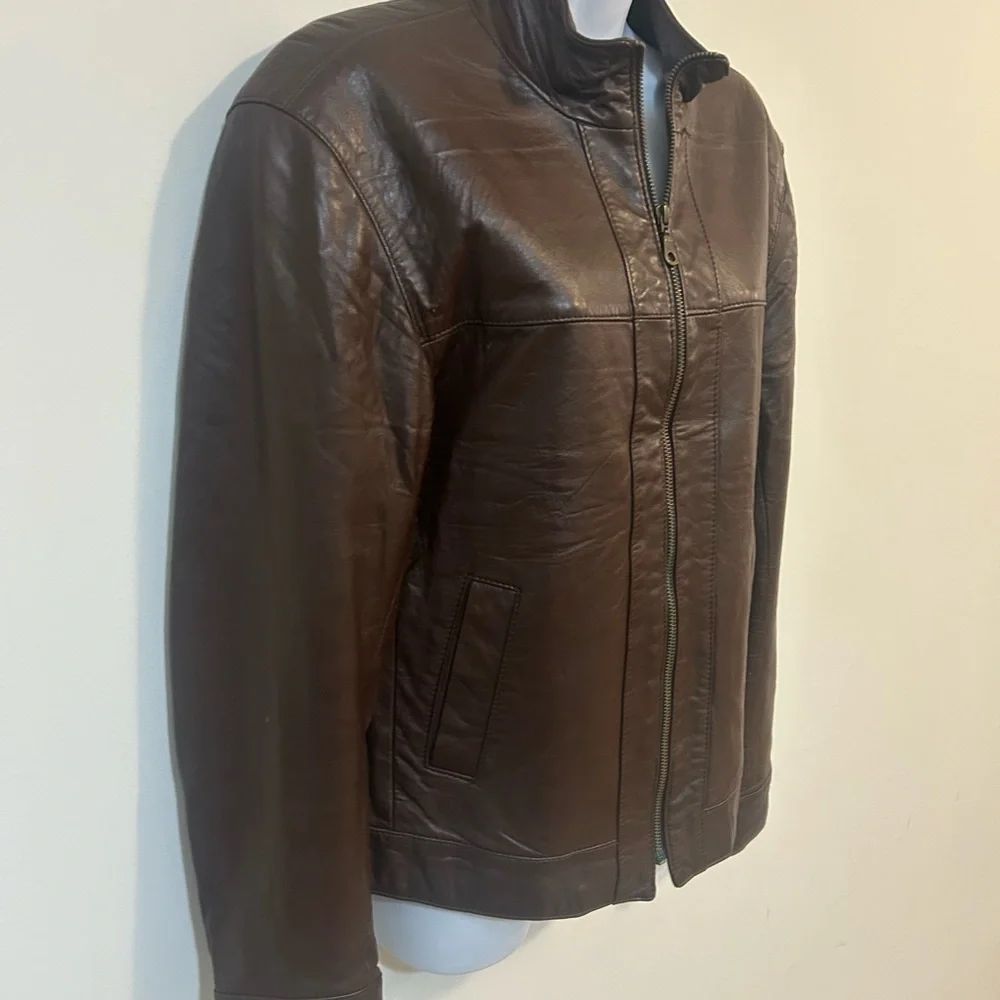 Danier Brown Leather Jacket - Picture 3 of 9